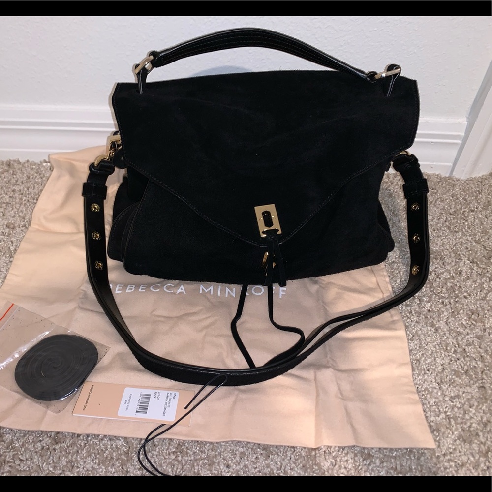 Rebecca Minkoff Darren Messenger in black suede